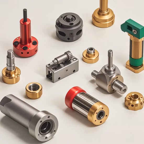 Torno CNC para usinagem de latão/cobre/bronze, peças mecânicas